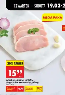 Biedronka Schab wieprzowy kotlety, Mega Paka oferta