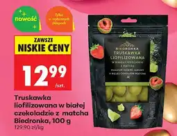 Biedronka Truskawka liofilizowana w białej czekoladzie z matcha oferta