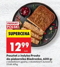 Biedronka Pasztet z indyka prosto do piekarnika z dodatkiem gęsiny oferta
