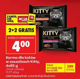 Biedronka Karma dla kotów w saszetkach, różne rodzaje 2+2 GRATIS oferta