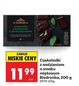 Biedronka Czekoladki z nadzieniem o smaku miętowym oferta