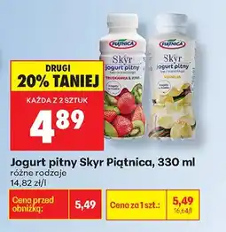 Biedronka Jogurt pitny skyr, różne rodzaje oferta