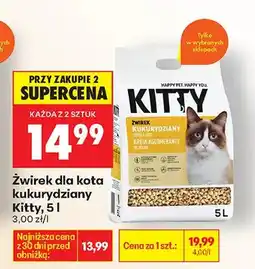 Biedronka Żwirek dla kota kukurydziany oferta