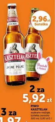ABC Piwo Kasztelan wybrane rodzaje, butelka zwrotna oferta