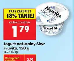 Biedronka Fruvita Jogurt naturalny Skyr oferta