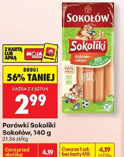 Biedronka Sokołów Parówki Sokoliki oferta