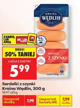 Biedronka Kraina Wędlin Serdelki z szynki oferta