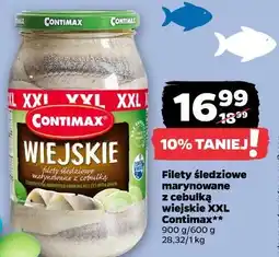 Netto Filety śledziowe marynowane z cebulką wiejskie XXL Contimax oferta