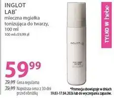 Hebe INGLOT LAB mleczna mgiełka tonizująca do twarzy oferta