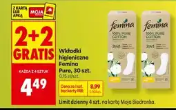 Biedronka Wkładki higieniczne Pure oferta