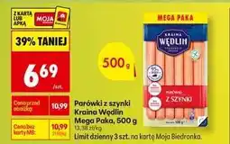 Biedronka Parówki z szynki Kraina Wędlin Mega Paka, 500 g oferta