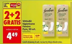 Biedronka Wkładki higieniczne Femina Pure, 30 szt oferta