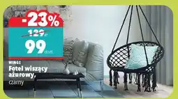 Biedronka WINGS Fotel wiszący ażurowy, czarny oferta