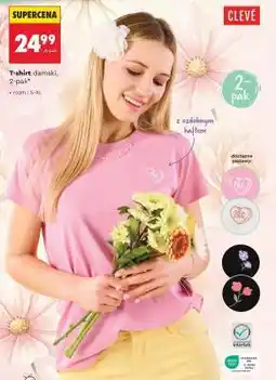Biedronka T-shirt damski, 2-pak oferta