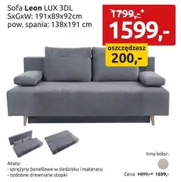 Black Red White sofa Leon oferta