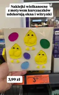 Biedronka Naklejki wielkanocne z motywem kurczaczków oferta