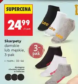Biedronka Skarpety damskie lub męskie 3-pak oferta