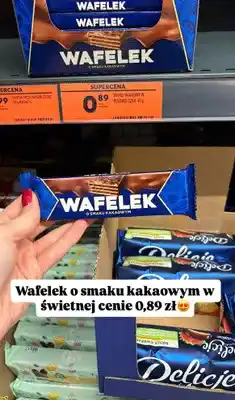 Biedronka Wafelek o smaku kakaowym oferta