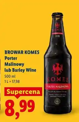 Lidl Piwo Browar Komes Porter Malinowy oferta