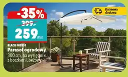 Biedronka Parasol ogrodowy 300 cm, na wysięgniku, z boczkami, beżowy oferta