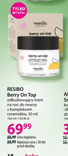 Hebe Krem na noc Resibo oferta