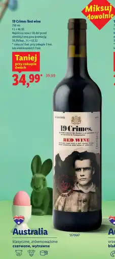 Lidl Wino wytrawne Crimes Red oferta