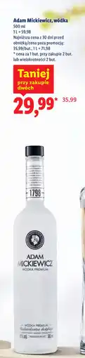 Lidl Wódka Adam Mickiewicz oferta