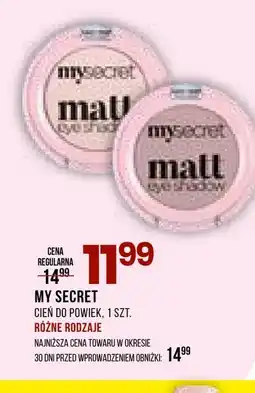 Drogerie Natura Cienie do powiek My secret oferta
