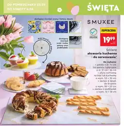 Biedronka Szklane akcesoria kuchenne i do serwowania, różne rodzaje oferta