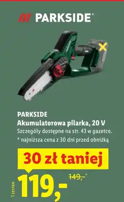 Lidl Pilarka akumulatorowa Parkside oferta
