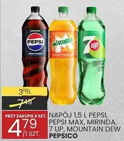 Wafelek Napój 1,5 l Pepsi, Pepsi Max, Mirinda, 7 Up, Mountain Dew Pepsico oferta
