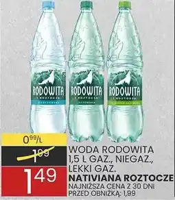 Wafelek Woda rodowita 1,5 l gaz., niegaz., lekki gaz. Natura Roztoczy oferta