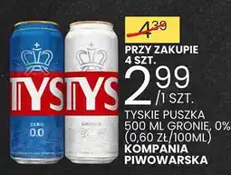 Wafelek Tyskie puszka 500 ml (500 ml gronem 0% opakowanie Kompania Piwowarska oferta