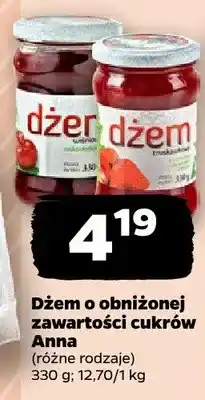 Netto Dżem o obniżonej zawartości cukrów Anna oferta