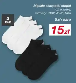 KiK Skarpetki męskie stopki, różne kolory, 3 pak oferta