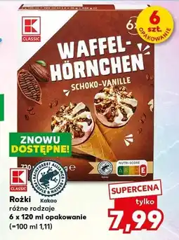 Kaufland Waffel-hörnchen schoko-vanille rożki kakao różne rodzaje oferta