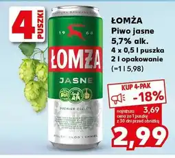 Kaufland Piwo Łomża jasne oferta