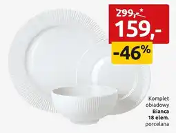 Black Red White Komplet obiadowy Bianca 18 elem. porcelana oferta