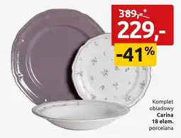 Black Red White Komplet obiadowy Carina 18 elem. porcelana oferta