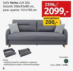 Black Red White Sofa Verto LUX 3DL oferta