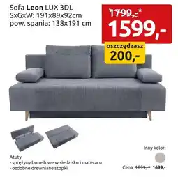 Black Red White Sofa Leon LUX 3DL oferta