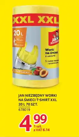 Selgros Jan niezbędny worki na śmieci t-shirt xxl 20 l oferta