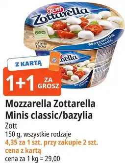 E.Leclerc Mozzarella Zottarella Minis classic/bazylia oferta