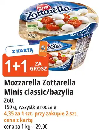 E.Leclerc Mozzarella Zottarella Minis classic/bazylia oferta