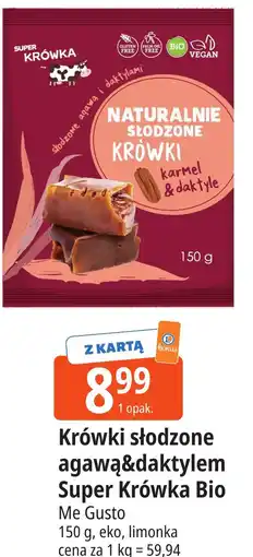 E.Leclerc Krówki słodzone agawą&daktylem Super Krówka Bio oferta