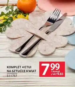 Selgros Komplet 4 etui na sztućce kwiat oferta