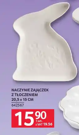 Selgros Naczynie zajączek z tłoczeniem 20,5 x 15 cm oferta