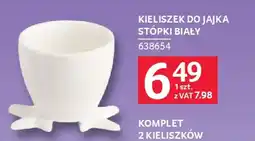 Selgros Kieliszek do jajka stópki biały oferta