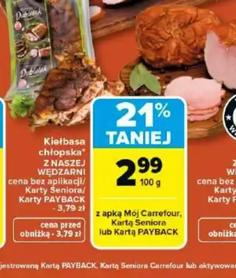 Carrefour Kiełbasa chłopska oferta