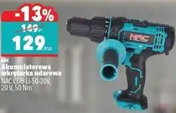 Biedronka NAC Akumulatorowa wkrętarka udarowa NAC CDB-LI-50-20V, 20 V, 50 Nm oferta